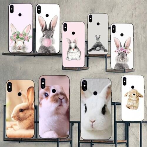 Cute rabbit animal Phone Cases For Xiaomi Redmi note 7 8 9 t k30 max3 9 s 10 pro lite Luxury brand shell funda coque