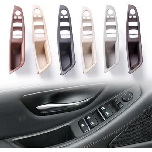 For BMW 5 Series F10 F11 F18 2010 2011 2012 2013 2014 2015 2016 2017 Car Door Window Handle Panel Pull Trim Cover Front Left 1pc