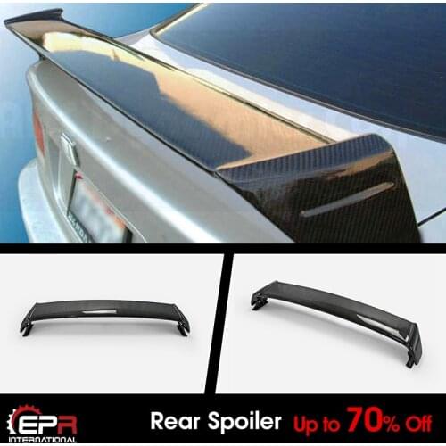 For Honda EK Civic 4 Door MUG Style Carbon Glossy Rear Spoiler Wing Exterior Body kits
