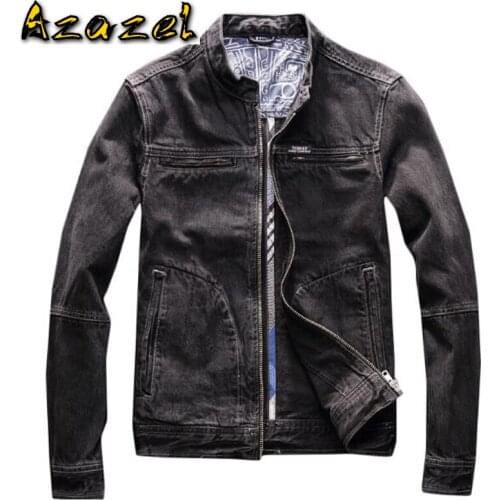 European and American Style Mens Jackets Male Jeans Baseball Jackets Streetwear Mens Jean Jackets Outwear Chaqueta Hombre C2083