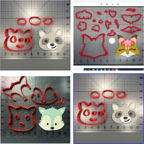 Log Cake on the Fox Bear Mold Fudge Cartoon Decoration DIY Tool 3D Cookie Mold Custom