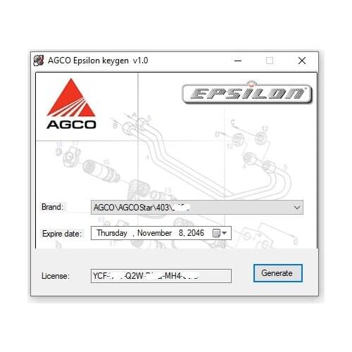 AGCO Epsilon Security Key generator