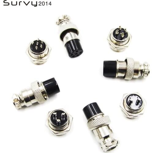 GX16 2/3/4/6 Pin Male & Female 16mm Circular Aviation Socket Plug Wire Panel Connector
