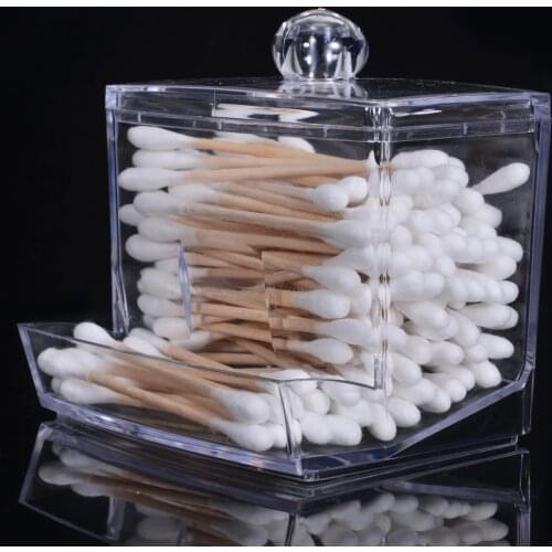 Cotton swab storage box Cotton swab storage box Acrylic transparent jewelry box Cotton swab plastic storage box