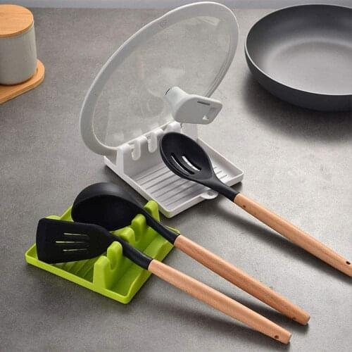 Kitchen Rack Holders Organizer Utensils Kitchen Storage Organizer With Drip Pad Fork Spoon Holders Non-Slip Shelf Accessories