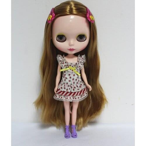 Free Shipping big discount RBL-51DIY Nude Blyth doll birthday gift for girl 4 colour big eyes dolls with beautiful Hair cute toy