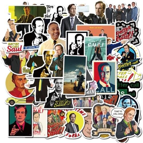 50PCS Mixed TV Show Better Call Saul Stickers Car Motorcycle Travel Luggage Guitar Skateboard Waterproof Cool Graffiti Stickers