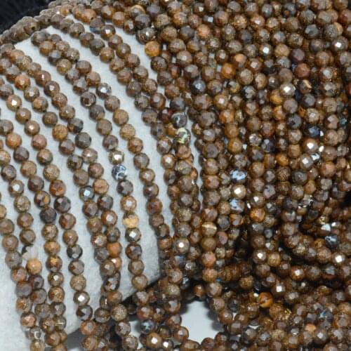 Natural Simple Quality Boulder Opal Faceted Round Beads 3mm