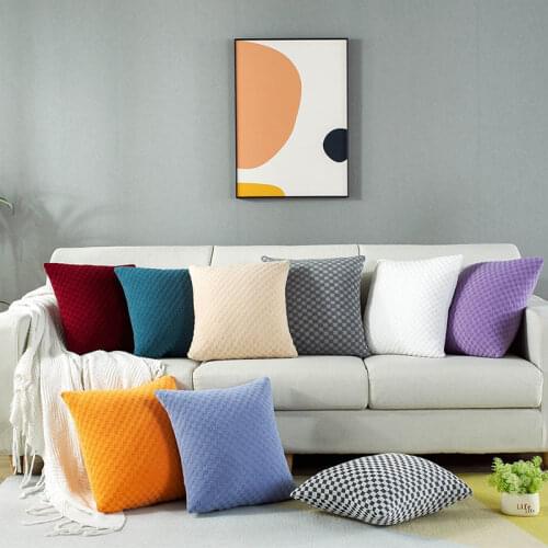 Cushion Cover Solid Color Pillow Case Home Decor Pillowcase Decorative Polyester Pillow Case Cushion Cover 45x45cm