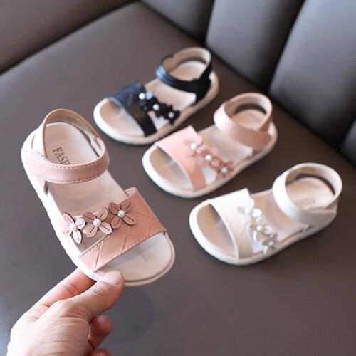 2021 Summer New Girls Open-toed Baby Sandals Woven Hollow Princess Shoes Childrens Soft Bottom Toddler Shoes Flats Cute Wedding