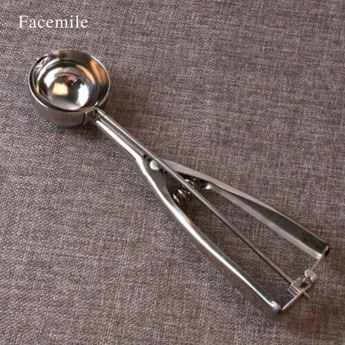 New Arrival Kitchen Ice Cream ball spoon scoops digging fruit Stainless Steel Spoon Summer Handle Kitchen Accessories 03080