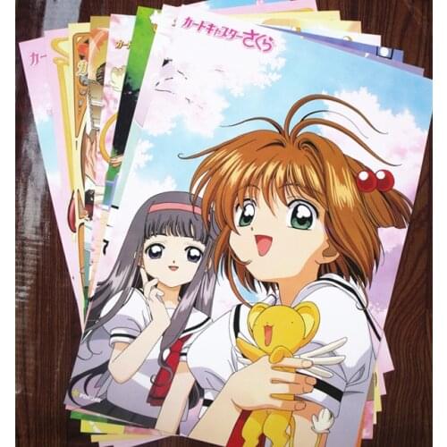 8 pcs/set CARDCAPTOR SAKURA poster Anime CCS KINOMOTOSAKURA different designs sexy girl posters for walls 42x29cm free shipping