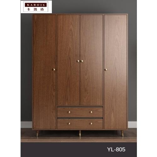 KAROIS 805Modern Minimalist Bedroom Furniture Four-door Five-door Swing Door Panel Custom Combination Wardrobe Bedroom Wardrobe