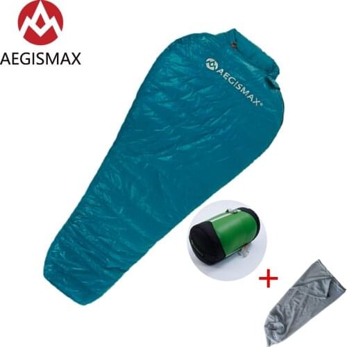 AEGISMAX New Upgrade Nano2 Outdoor Camping Ultralight Mummy Goose Down Sleeping Bag Fully Lining Structure Strengthen Warmth