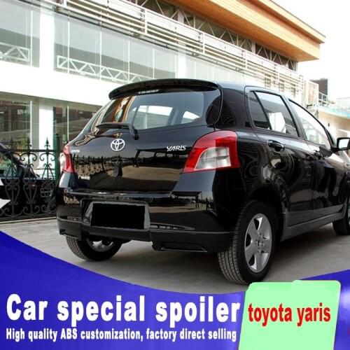 For toyota Yaris spoiler 2008 2009 2010 2011 2012 2013 2014 year high quality ABS Primer Tail Trunk Lip Wing Rear window Spoiler