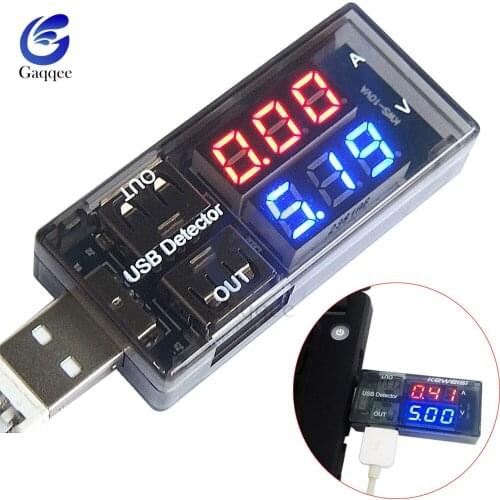 Dual USB port Current Voltage Charging charger Detector Tester Battery Voltmeter Ammeter Charger Doctor Red BLue