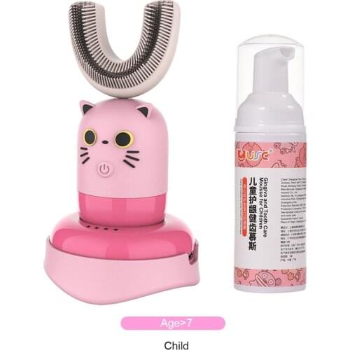 U-Shaped Electric Toothbrush Kids Automatic Toothbrush With 4-Speed Cleaning Mode For Toddlers