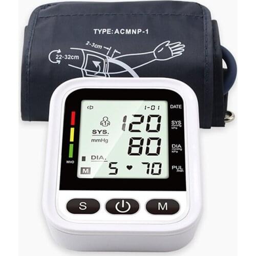Intelligent Measure Digital Upper Arm Blood Pressure Monitor Heart Beat Rate Pulse Meter Tonometer Sphygmomanometer Pulsometer