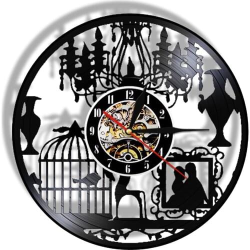 Collecting Wall Clock Made Of Real Vinyl Record LED Wall Light Bedside Wall Lamp with Remote Control Interior Decor