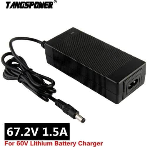 67.2V 1.5A Li-ion Battery Charger For 16S 60V Lithium Battery Charger electric bike Charger Plug EU/US/UK/AU