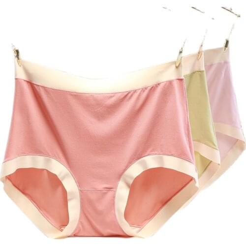 Women Seamless Panties Sexy Large Sizes Thin Stitching color Modal MidHigh Waist Panties High elasticity Female Underwear 145KG