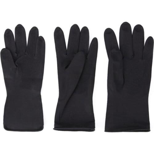 1 Pair Hairdressing Rubber Gloves Dyed Gloves Durable Beauty Salons Durable anti-slip Black practical Glove Hair Styling Tools