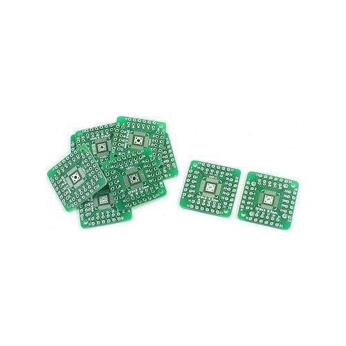 10Pcs 0.5mm Pitch QFP48 to DIP48 PCB Adapter Plate Converter Board