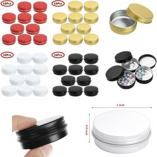 10pc 30ml Candle Cans Aluminum Tin Jars Metal Tin Cans Aluminum Tin Containers Bulk Food Tins Cosmetic Jar Container Travel Tins