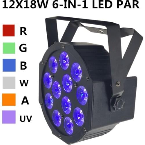 12X18W RGBWA+UV led Par light dmx512 6/10CH led wash light professional stage dj equipment disco lights