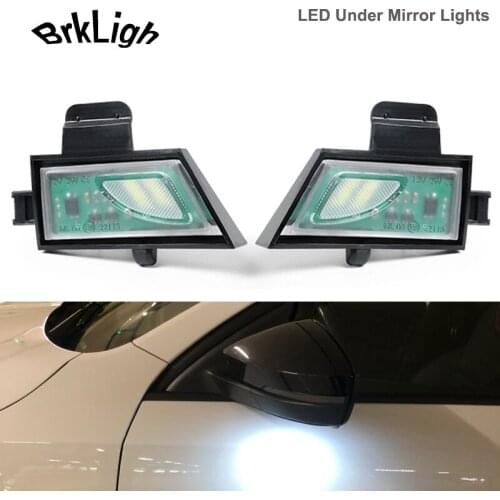 2Pcs LED Under Side Mirror Light Puddle Lamps For VW Golf MK7 Variant GTI R20 Sportsvan All Track Touran MK2 5T Super Bright