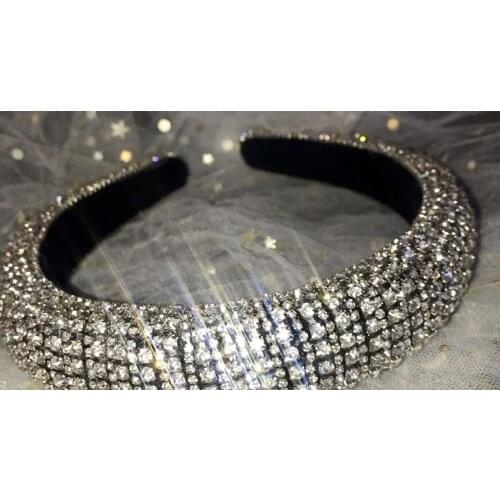 2021 TOP SELL Luxury Hair Accessories Headband Full Crystal Head Wear Colorful Rhinestone Diamond Hairband