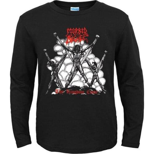 4 designs Morbid Angel Rock Brand men shirt 3D skull fitness Hardrock heavy Metal Cotton full long sleeves skateboard rocker