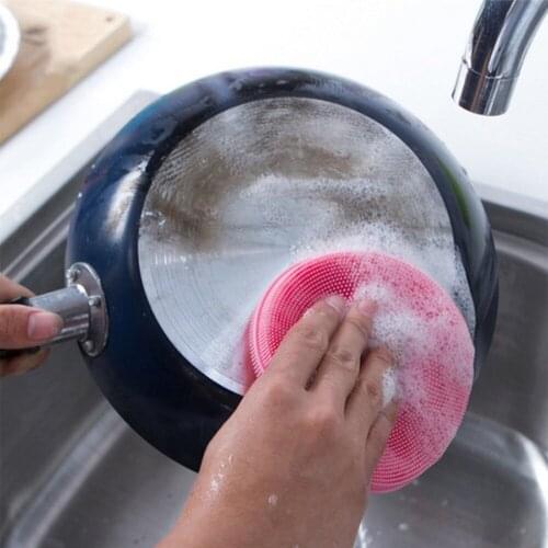 Magic Multifunction Cleaning Brushes Scouring Pad Silicone Dish Bowl Dish Sponge Kitchen Pot Cleaner Kitchen Cooking Tool