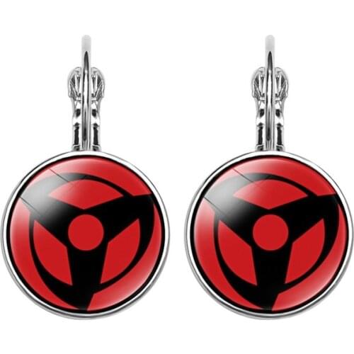 Anime accessories Naruto Time Gem Earrings Nine hook jade reincarnation earrings Sharingan earrings