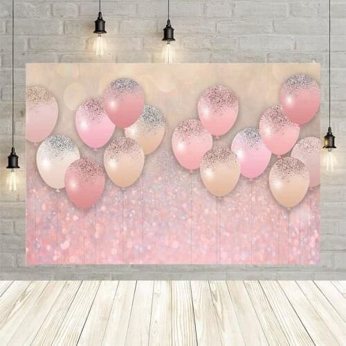 Avezano Gradient Balloons Photography Background Colorful Sands Bokeh Baby Birthday Portrait Photo Backdrop Studio Photocall