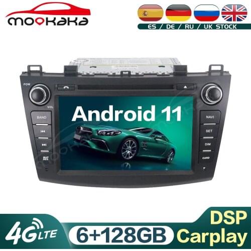 Android 11 6G+128GB Car Multimedia Player For MAZDA 3 2009 - 2012 Auto Radio GPS Navigation Audio Stereo Head Unit Carplay DSP