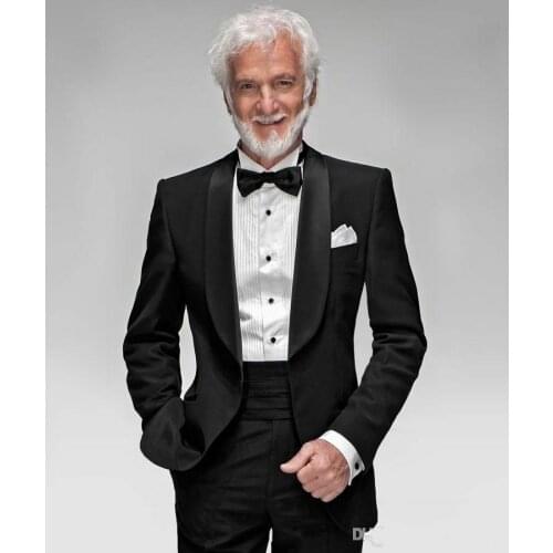 Black Men Wedding Suits Groom Tuxedos 2 Piece Best Man Suits Evening Prom Suits Wedding mens suit