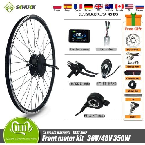 Electric Bike 36V 48V 350W 16-29inch 700C EBike Brushless Front Hub Motor Waterproof Kit motor for bicycle 350w Conversion Kit