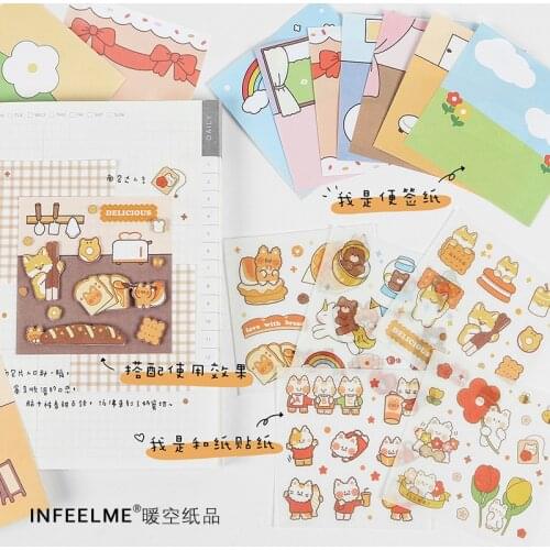 Cute Cartoon Animal Sticky Notes Memo Pad Bookmarks Scheduler Paper Message Memo Sticker Stationery
