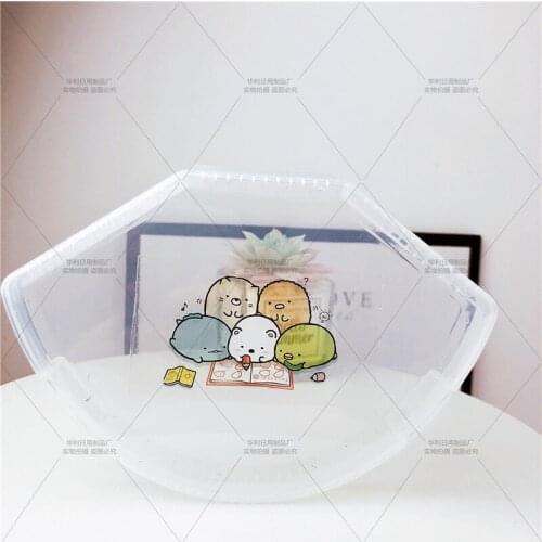 12pcs random design Mask Storage Box Portable case carton storage box