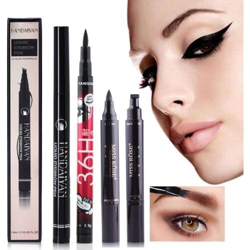 Women Cosmetics for Makeup Tools Black Eyeliner Pencil Stamp Beauty Eye Liner Pen Waterproof Eyebrow Pencil Long-lasting