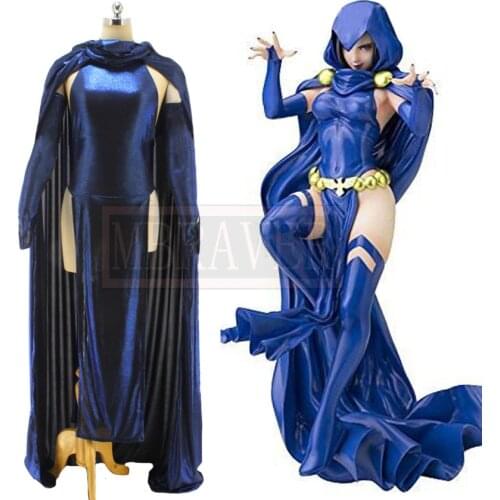 Superhero The Raven Cosplay Costume Custom Made Free Shipping