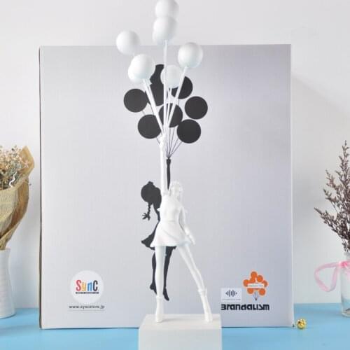 Banksy Flying Balloons Girl Art Sculpture Resin Craft Home Decoration Christmas Luxurious Gift figurine