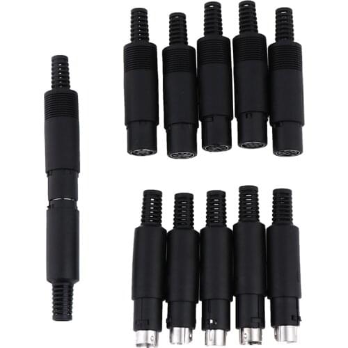 Mini DIN Plug Socket Connector 3/4/5/6/7/8 PIN Chassis Cable Mount Male Female