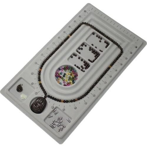 2 Pieces Lay Out Tray Flocked Bead Board Tray Design Beadboard Loose Beads String DIY Making