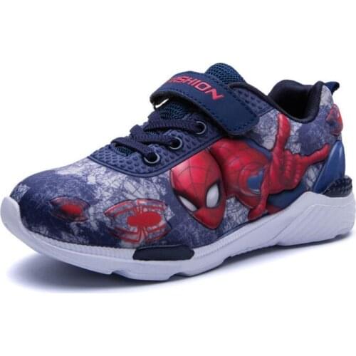 Boys Non-slip Spiderman Sneakers Children Casual Shoes Boys Child Flats Kids Shoes Rubber Girls Students Unisex Walking Shoe