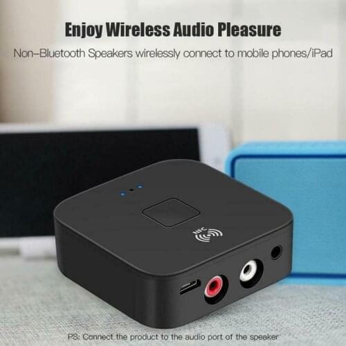 NFC Bluetooth 5.0 Receiver APTX LL 3.5mm AUX RCA Jack Wireless Adapter Auto On/OFF With Mic Bluetooth 5.0 Car Audio Receiver