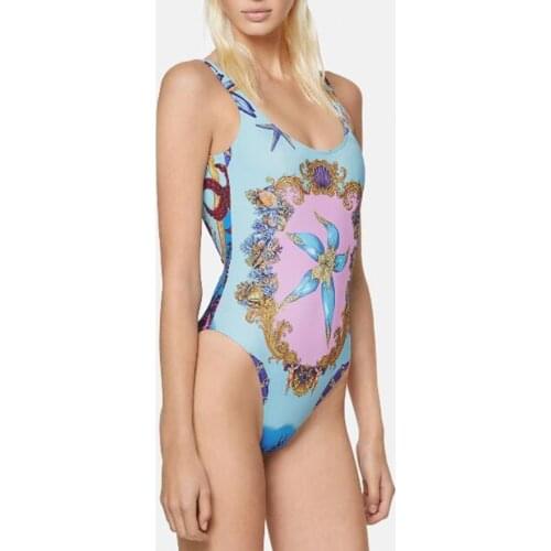 2021 New Top Quality Women Sexy One Pieces Swimwear Women Floral Print Bikini Brazilian Swimsuit Girl Beach Bathing Suits costum