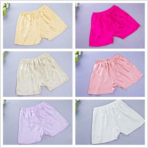 New Free shipping 100% pure silk casual shorts solid dyed pyjama trousers free size unisex summer style multicolor