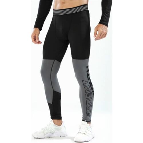 New Mens Fitness Bottom Pants Running Training Tights High Elasticity Air-permeable Mens Fast Dry Tight Pants